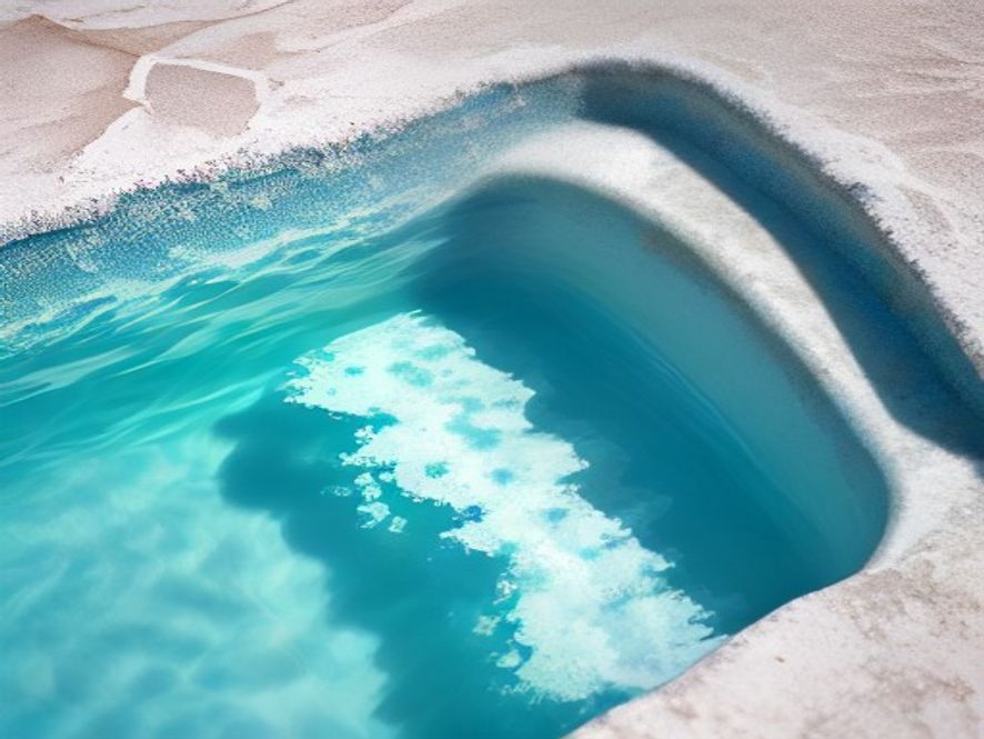 Rough, worn pool plaster